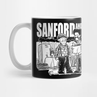 sanford and son black and white Mug